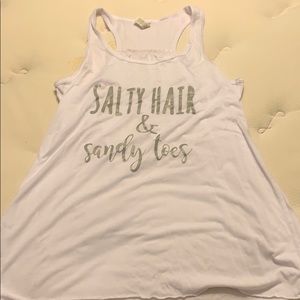 Salty hair sandy toes tank